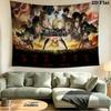 Anime Attack-on-Titan Wall Tapestry Aesthetic Wall Hanging Printed Fabric Blanket Decorative Tapestries for Bedroom Living Room Home Decor