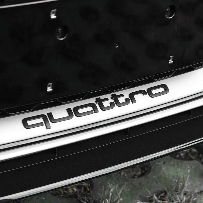 3D ABS Car Styling Quattro Emblem Body Rear Trunk Decoration Sticker for Hot sline A1 A2 A3 A4 A5 A7 Q1 Q2 Q3 Q4 RS TT Q5 Q6 Q7