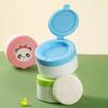 Portable Baby Body Powder Container with Powder Puff Safety Newborn Storage Box Cosmetic Puff Holder for Baby Care