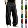 Men's Casual Straight Leg Joggers with Elastic Waistband and Drawstring for Everyday Wear