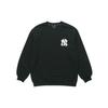 Serie Simile MLB New York Yankees Logo Lettere Posteriori Felpa con Cappuccio in Pile Felpato Felpa Unisex Nero 31MT22961-50L