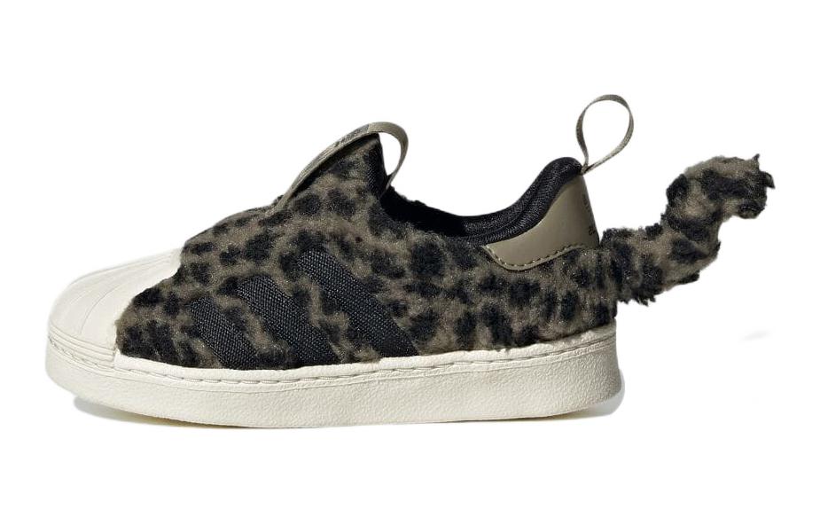 

Adidas Originals SUPERSTAR 360 Устойчивые к истиранию Низкие детские кроссовки Зеленый Черный, Леопардовый принт Для младенцев и малышей GY9174 26.5