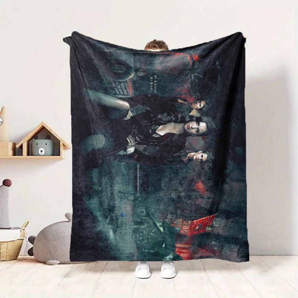 Eerie Village Flannel Blanket Throw Blanket Soft Warm Sofa Bed Camping Car home Decor Unique Christmas Gift C930557