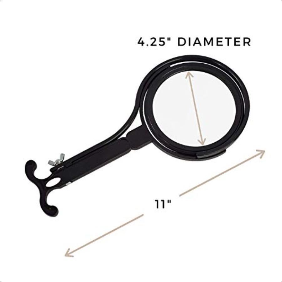 

Ri Round Portable Lightweight 5x 1x Magnifying Neck Mirror Piano Black 4.25 Diameter x 0.25 x 11H Black United States