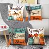 Thanksgiving Holiday Atmosphere Pillow Print Holiday Atmosphere Decoration Living Room Home Pillow Cushion Cover