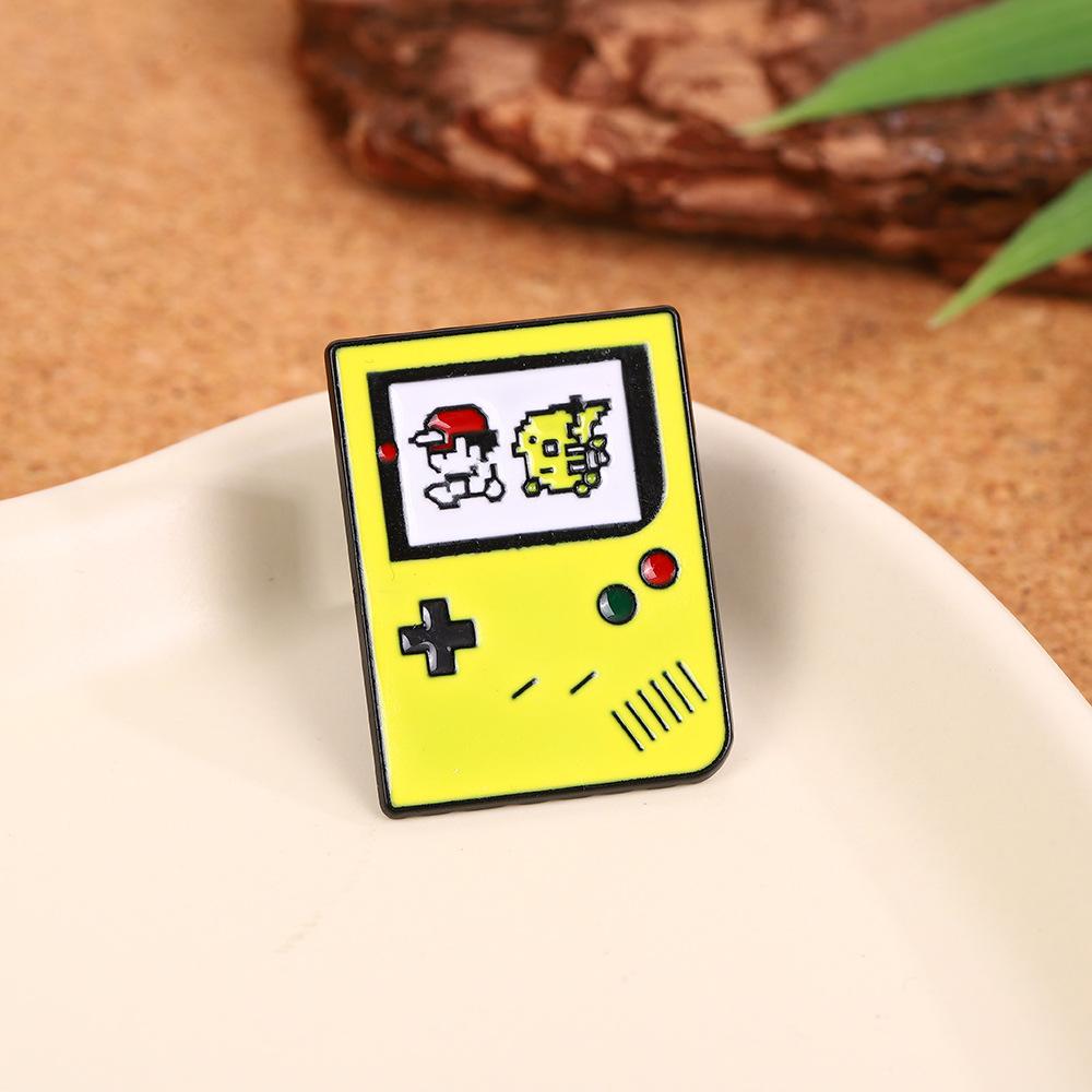 Game Console Cartoon Brooch High Sense Light Luxury Pokémon Anime Peripheral Brooch