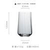 Nordic Transparent Crystal Glass Goblet Gusseted Vertical Design For Red White Wine Champagne Barware