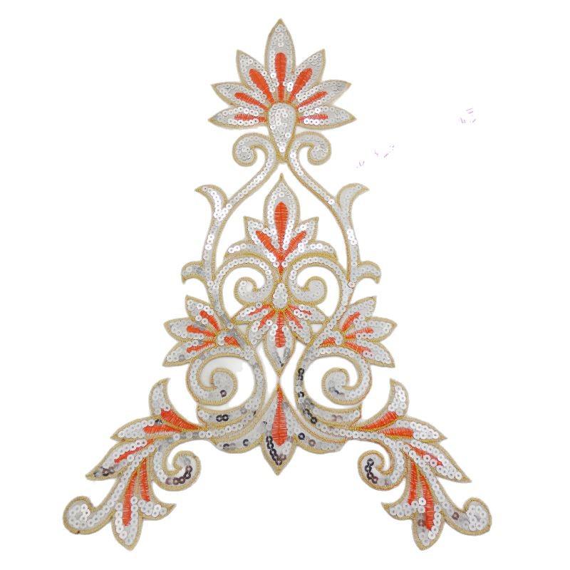 DIY National Embroidery Flower Patch - Large, Hot Stamping, Fabric Costume Accessory (7109#)