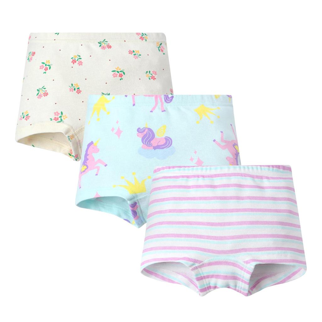 Girls' 100% Cotton Boxer Briefs - Toddler and Baby Underwear