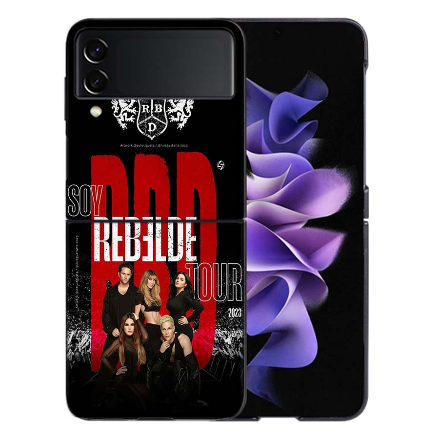Fashion RBD Rebelde For Samsung Galaxy Z Flip 5 4 3 Case Shockproof Hard Cover Phone Z Flip 6 7 5G Z Flip 5 4 5G TPU PC Hard C