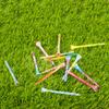 50Pcs Golf Wood Tees Mixed Color Golf Tee Wooden Supplies Accessories Colorful Golf Ball Holder Tees Golf Accessories