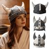 Funny Viking Horn Sauna Hat Halloween Cosplay Horn Helmet  Cosplay Costume Prop