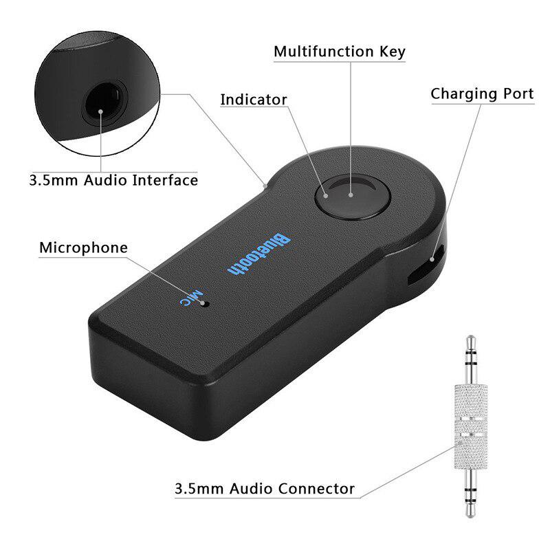 Wireless Bluetooth 5.0 Receiver Transmitter Adapter 3.5mm Jack For Car Music Audio Aux A2dp Headphone Receiver Handsfree