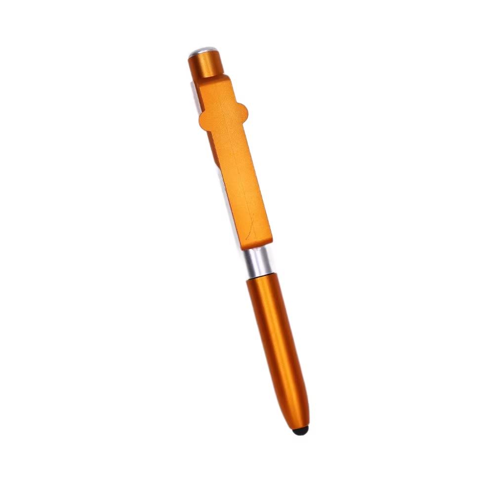 Multifunction Ballpoint Pen LED Light Foldable Phone Stand Night Reading Pencil Office School Students Carving Logo Stylus Pen