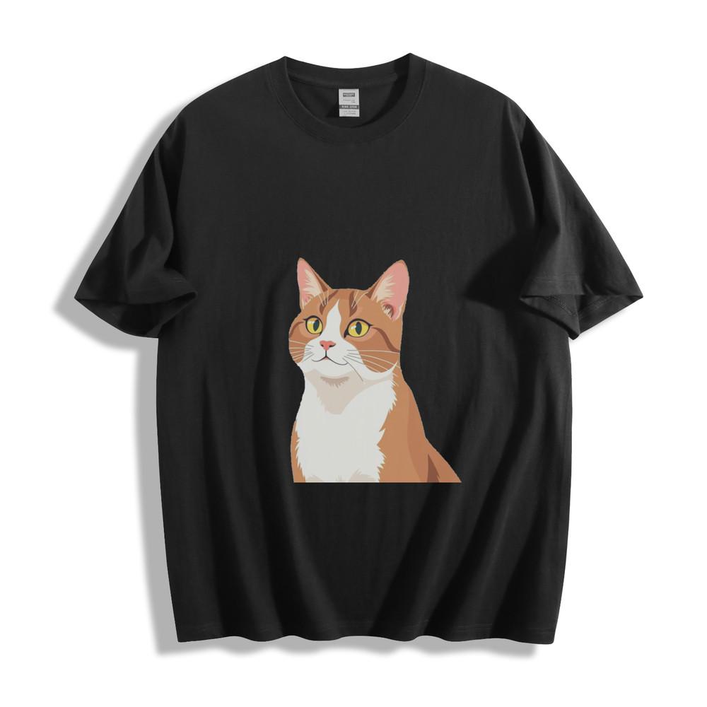 Cheerful Cat Smile T-Shirt - Happy Kitty Design Unisex Tee