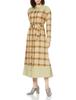 Grace Continental Check Combination Casual Size 36 Women's Dress, Beige,
