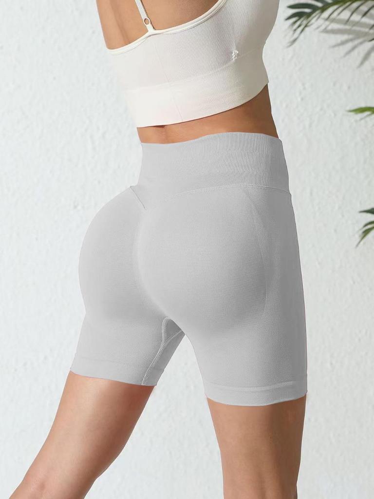 Shorts de Yoga Taille Haute Sans Coutures - Respirants, Remonte-Fesses, Pantalons de Fitness Ventre Plat