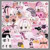 50 Pink Halloween Cartoon Stickers - Waterproof Festival Deco for Planners
