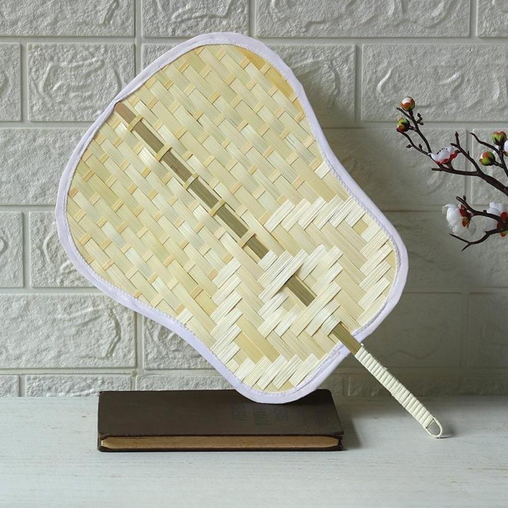 

Платиновый тонкий плетеный веер из листьев, летний, ручной работы, соломенный, детский, прохладный, отпугивающий комаров, пальмовый Other