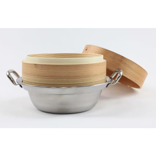 Banyo Japanese-made induction-compatible stainless steel steamer pot, 24cm set, EX00410A