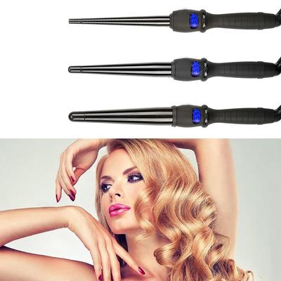 Conical Hairs Curling Lcd Display Roller Ceramic Styling Tools