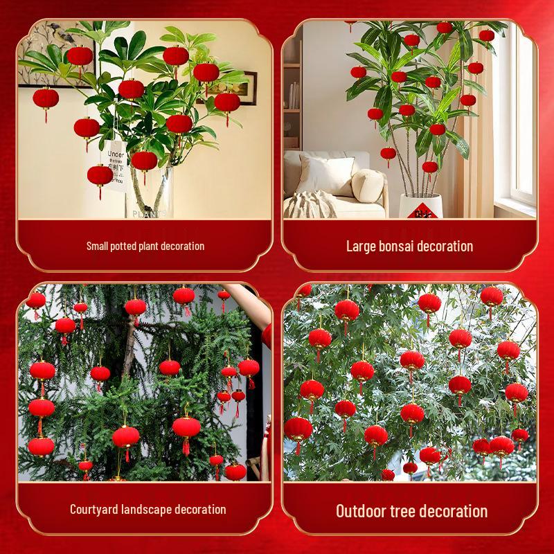 Small 2025 Red Bonsai Tree Ornaments for Outdoor Atmosphere & Wedding Decoration
