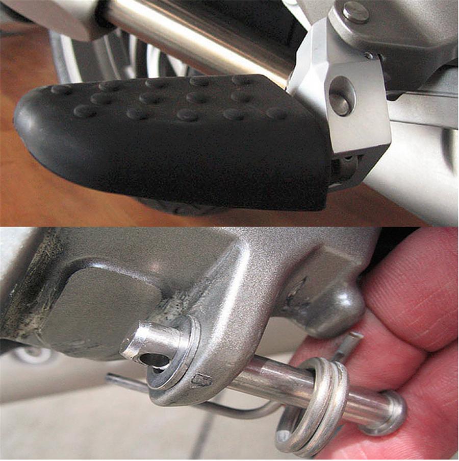 For 11-20 BMW K1600GT GTL & Bagger 2x CNC Silver Passenger Foot Peg Lowering Kit