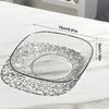 Transparent Bone Plate Glacier Pattern Snack Dish Dessert Plate Table Waste Dish Luxury Kitchen Tableware