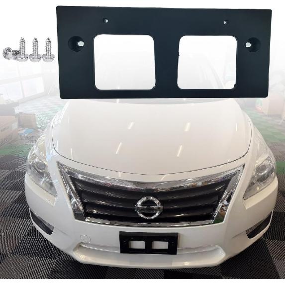 FASTCHE Front License Plate Frame Compatible with 2013 2014 2015 Nissan Altima Front Bumper License Plate Holder Mounting Bracket Replace #