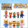 Sammlerstück Russische Anime Drei Kätzchen Glückliche Katzen Actionfigur Mini Spielzeugpuppen Set