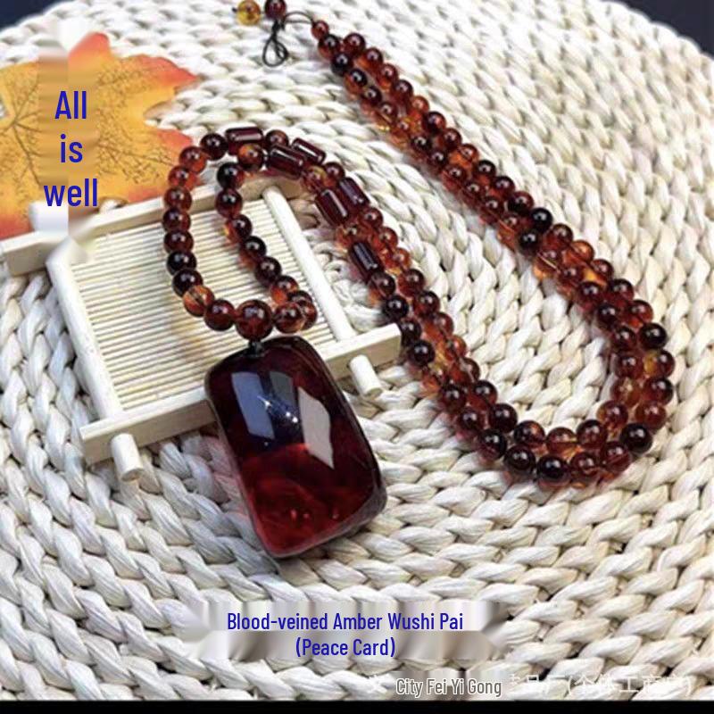 Damen Blutbernstein Quadrat Honigwachs Armband - Vielseitiger Chinesischer Stil Schmuck