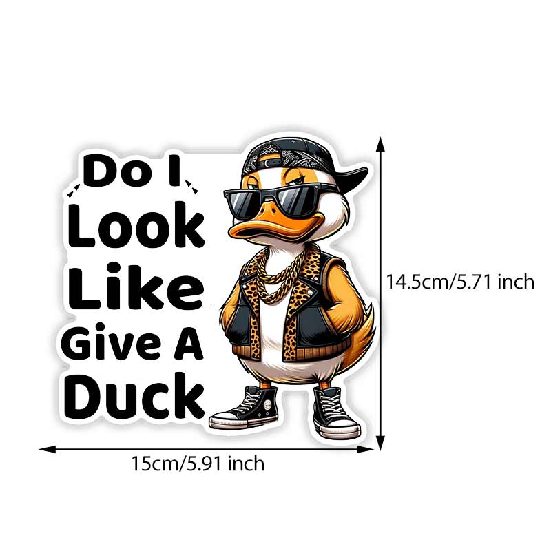 Funny Duck Car Sticker Waterproof Vinyl Decal on Bumper Rear Window Laptop Self-adhesive Decal For Car Accessories TM220