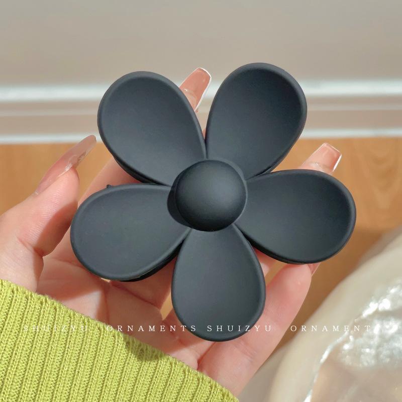 New Women Elegant Brown Beige Flower Geometric Hair Claw Clips Lady Plastic Hairpins Crab Hair Clips Fashion Hair Accessories