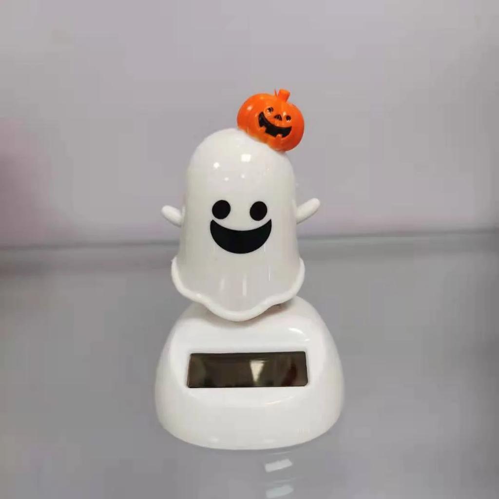 Hot Selling Halloween Solar Creative Swinging Head Doll Car Ornaments Cartoon Ornaments Gifts for Children