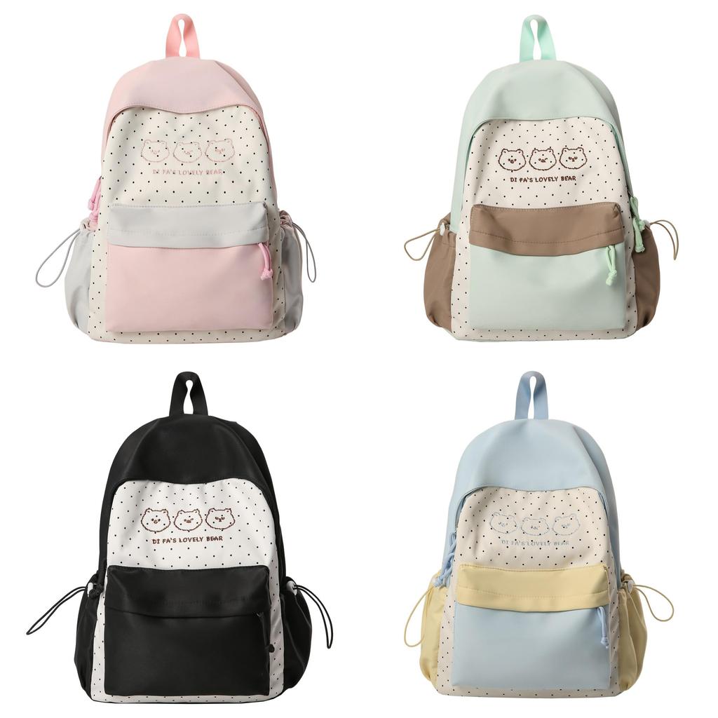 Style Student Backpack With Breathable Nylon For High School Girls And Boys