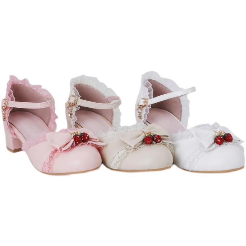 Girls' Cute Lolita Mid-Heel Sandals for Ages 8-9 - 2021 Summer Style
