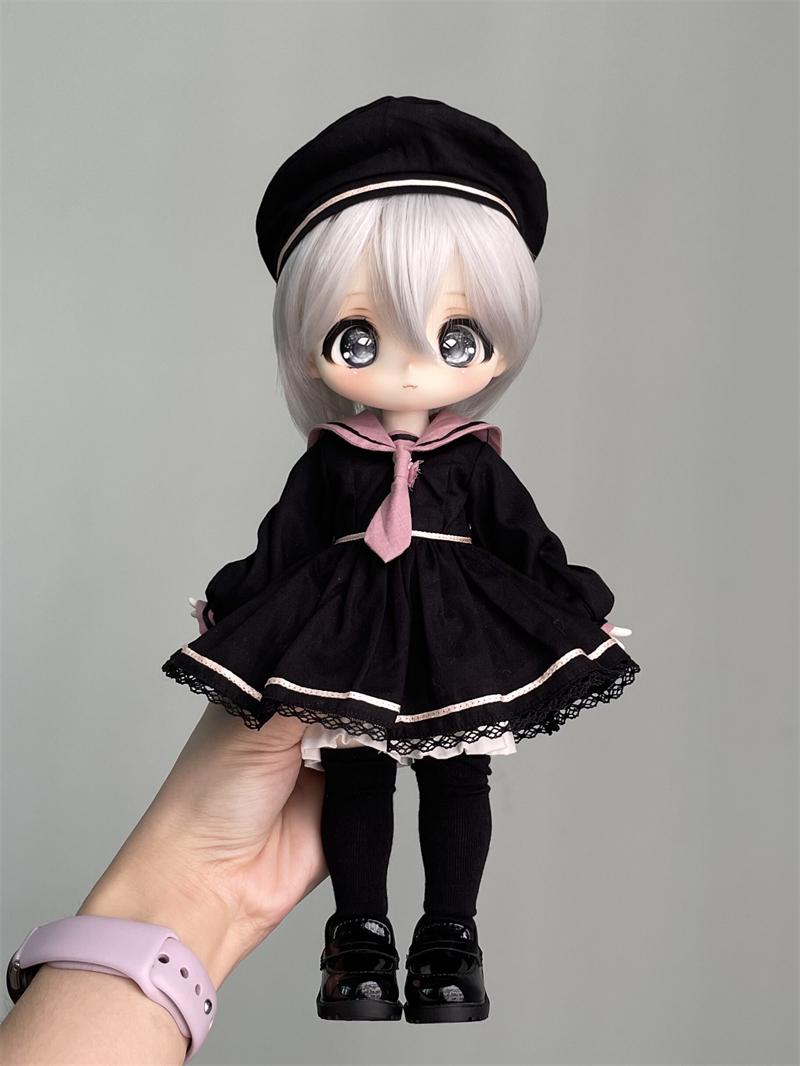 

BJD doll clothes suitable for 1/6 size cute Sailor clothes set doll accessories (5 points) 1-6size розовый