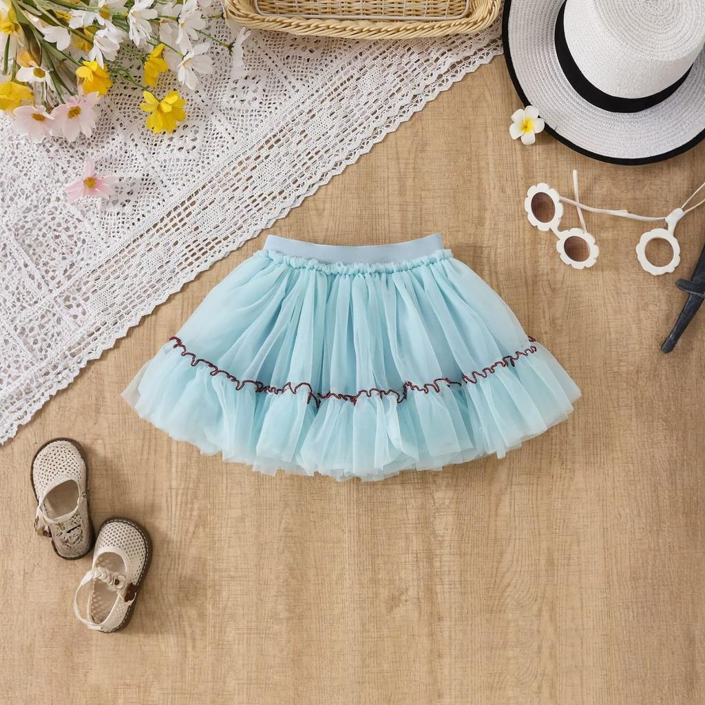 Flickors Puffiga Tyllkjol - Söt Barnfestkjol