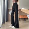 Spring Autumn Plus Size 3XL 4XL Sweatpants Jogger Women Wide Leg Pants High Waist Solid Elastic Bottom Slit Woman Pant Loose Long Trousers