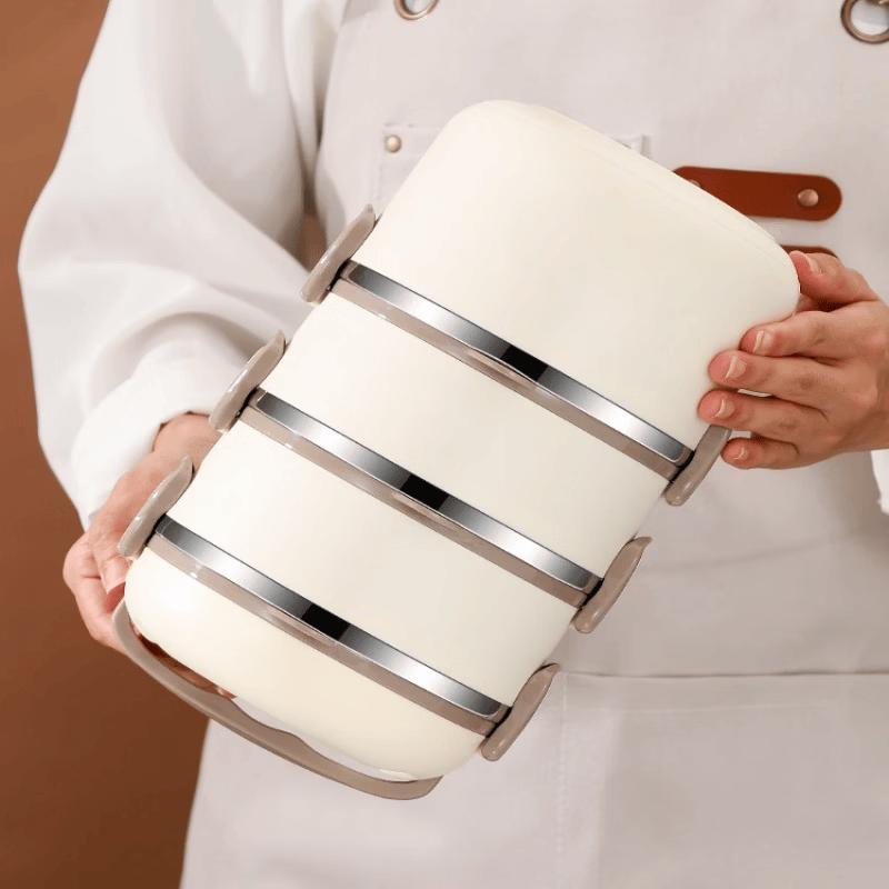 RuHan 304 Stainless Steel 4-Layer Insulated Lunch Box with Bag