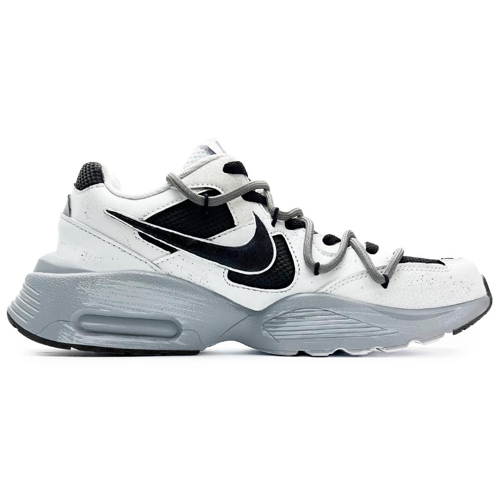 Nike Air Max Fusion Slip Resistant Abrasion Resistant Low top Running Shoes Women's Gray Black CJ1671-100(Team285-)