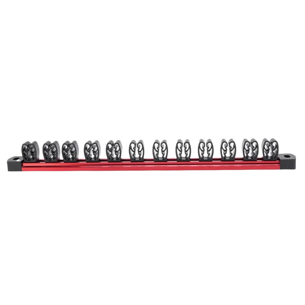 Magnetic Screw Driver Organizer 12 Slots Aluminum Rail Wrench Tool Holder for Hardware Display
