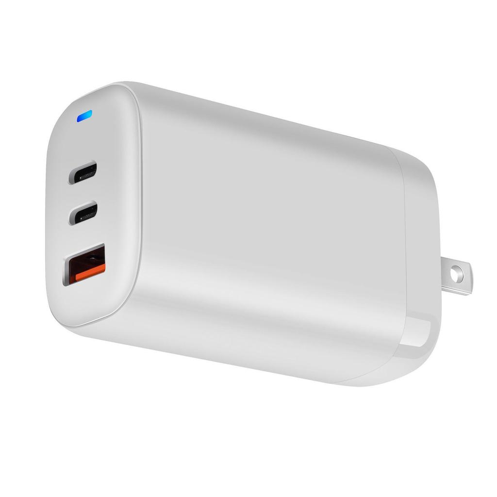 65W GaN Dual USB-C + A Charger with Replaceable Plug