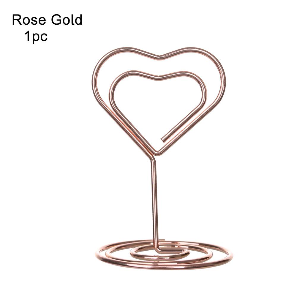 1PC Various Shapes Place Card Holder Table Metal Table Numbers Holder Paper Menu Clips Romantic Photo Holder Desktop Decoration