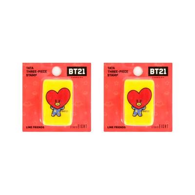 Line Friends BT21 3-stufiger Stempel 2p, Tata, gemischte Farben
