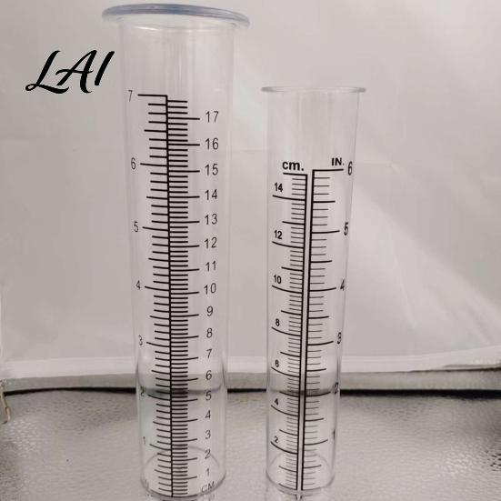 Rust Proof Rainfall Indicator Rain Gauge Outdoor Metal with Stake 7 Inch Tube Weather Resistant Plastic Measuring Gauge Decorative Branch