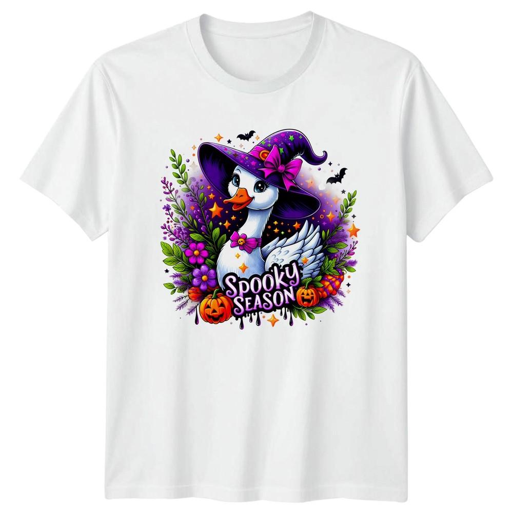 Duck Witch Spooky Season Halloween Holidays Unisexs Unisexs Graphic Tee S