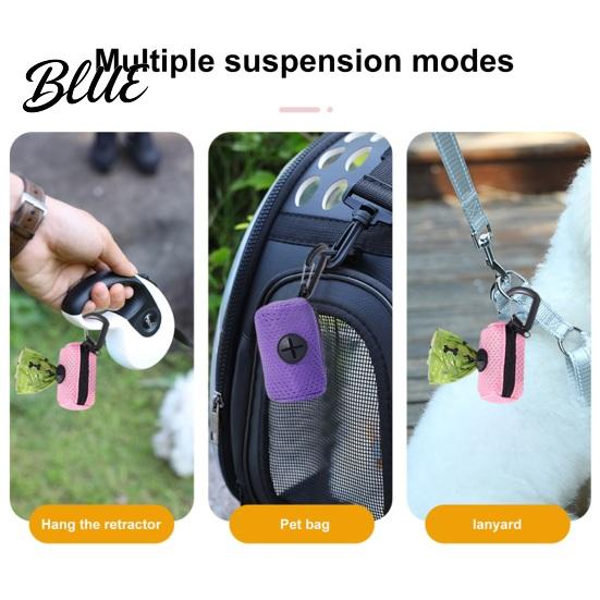 Large Opening Poop Bag Dispenser Pet Waste Zipper Closing Crossed Drawers with Hanging