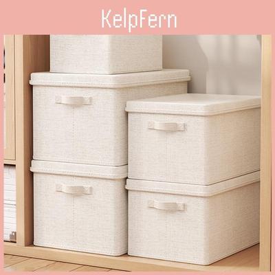 Cotton Storage Box With Foldable Cover For Bedroom Organization