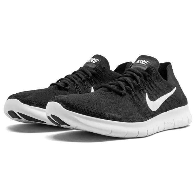 New Nike Free Rn Flyknit 2017 Black/White Anthracite Women's 880844-001
